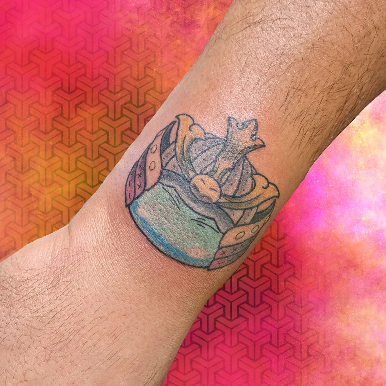 Color anime charm tattoo forearm raleigh