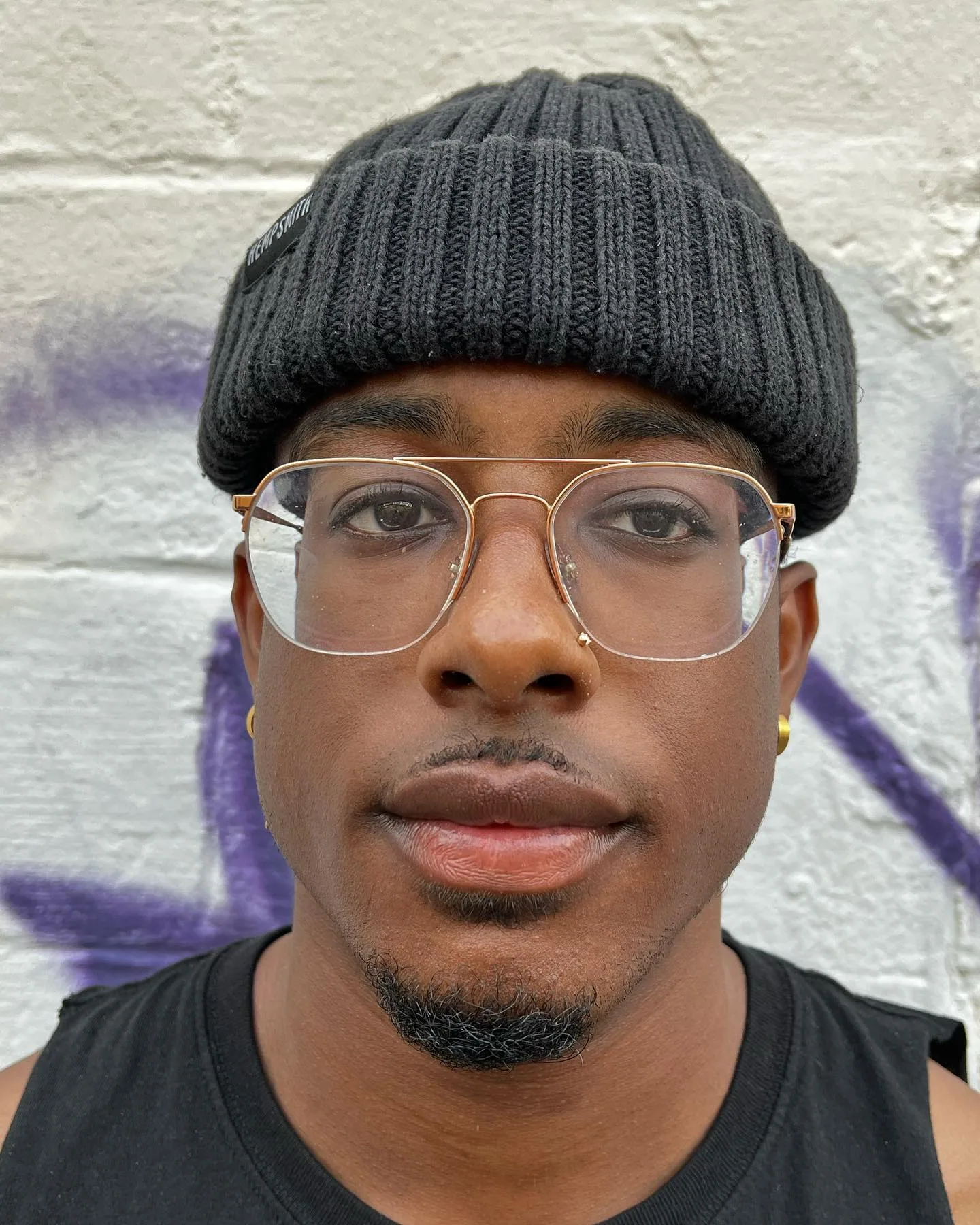 Septum and earlobe piercing portrait raleigh
