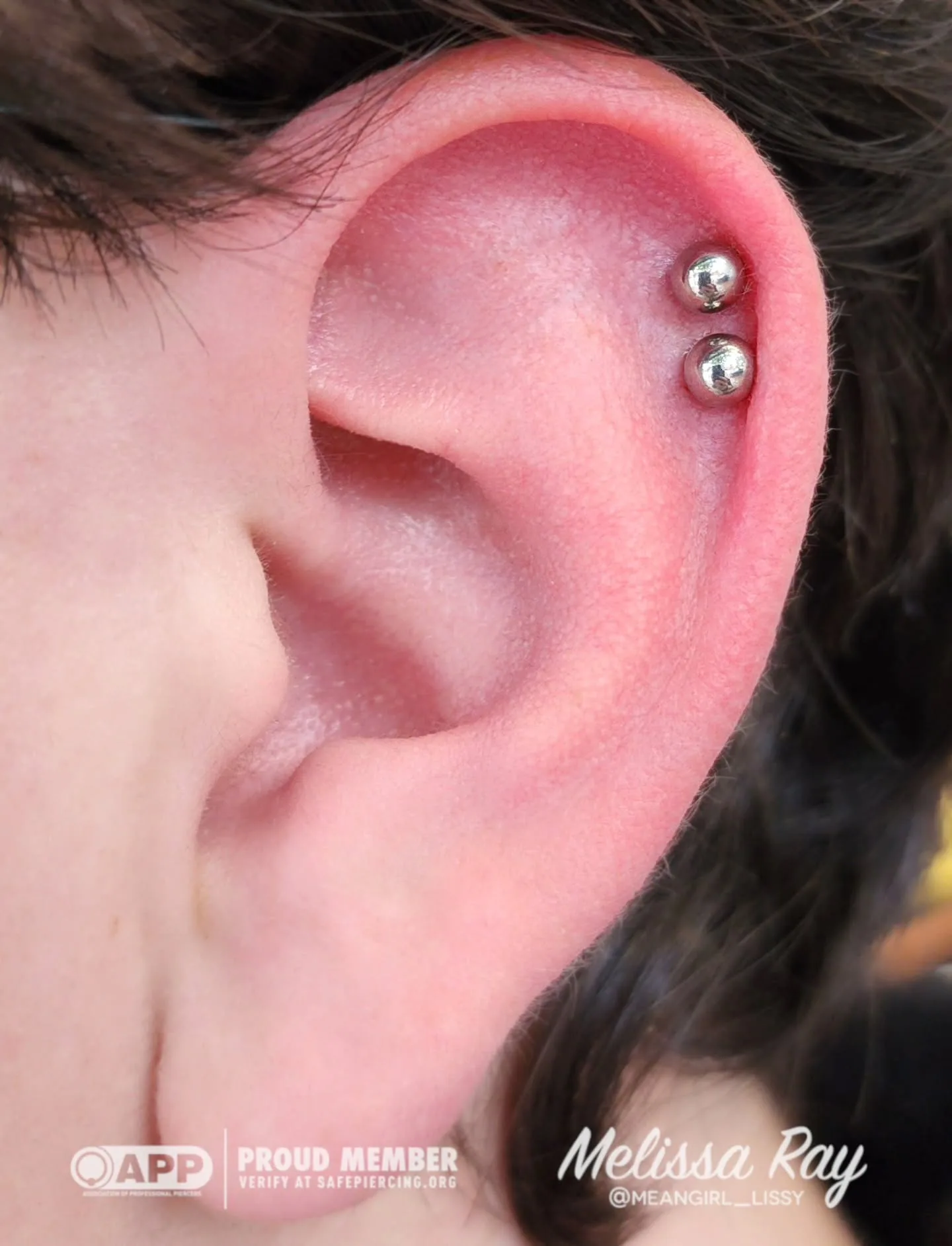 Double helix barbell piercing raleigh